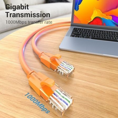 Vention Cable de Red RJ45 UTP Cat.6 IBE-OH 2m Naranja Manilla y Gold-Plated Vention Cable de Red RJ45 UTP Cat.6 IBE-OH 2m Naranja Manilla y Gold-Plated